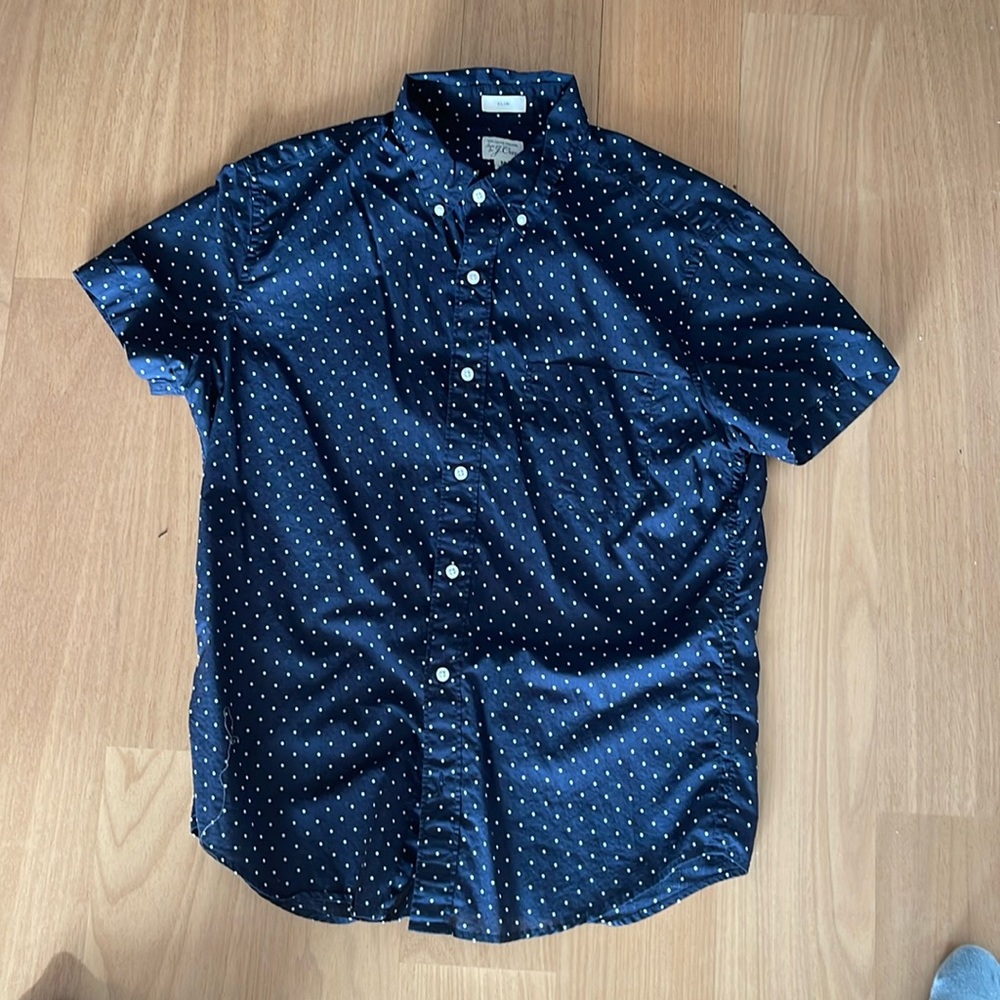 J Crew Short Sleeve Button Down Shirt